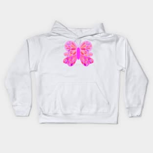 Multicolored pink and orange butterfly Kids Hoodie